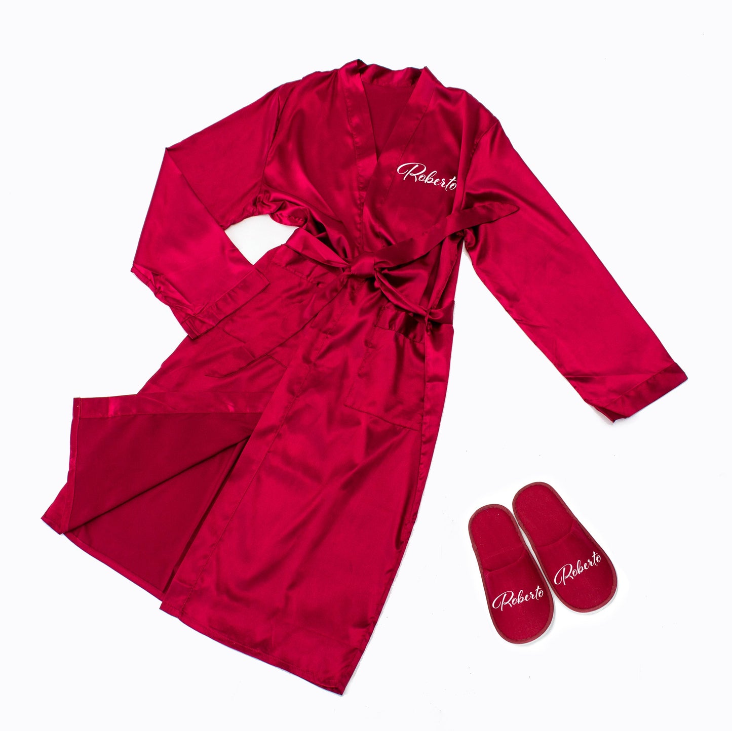Customized Men’s Satin Robe - men’s robes