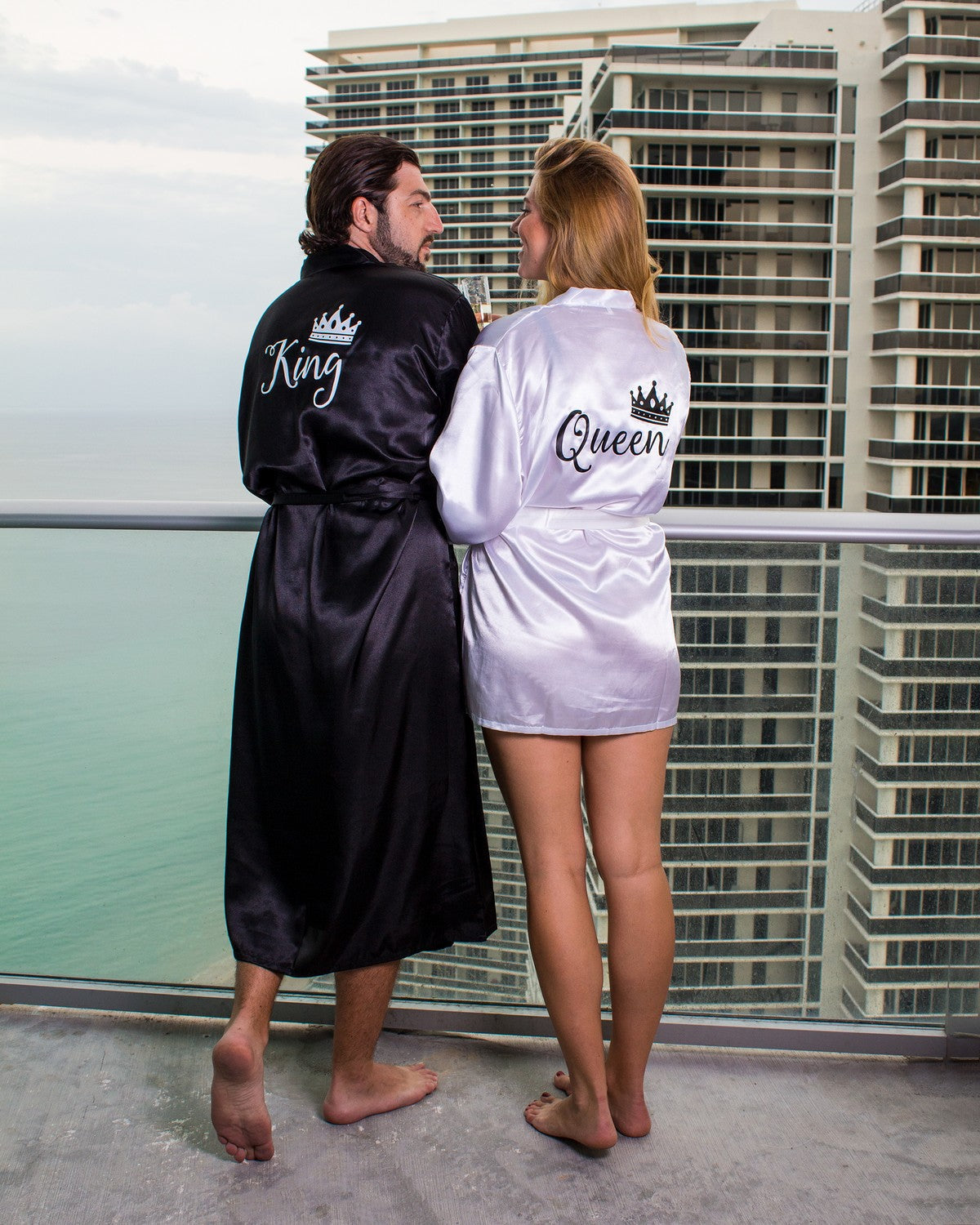 Customized Men’s Satin Robe - men’s robes