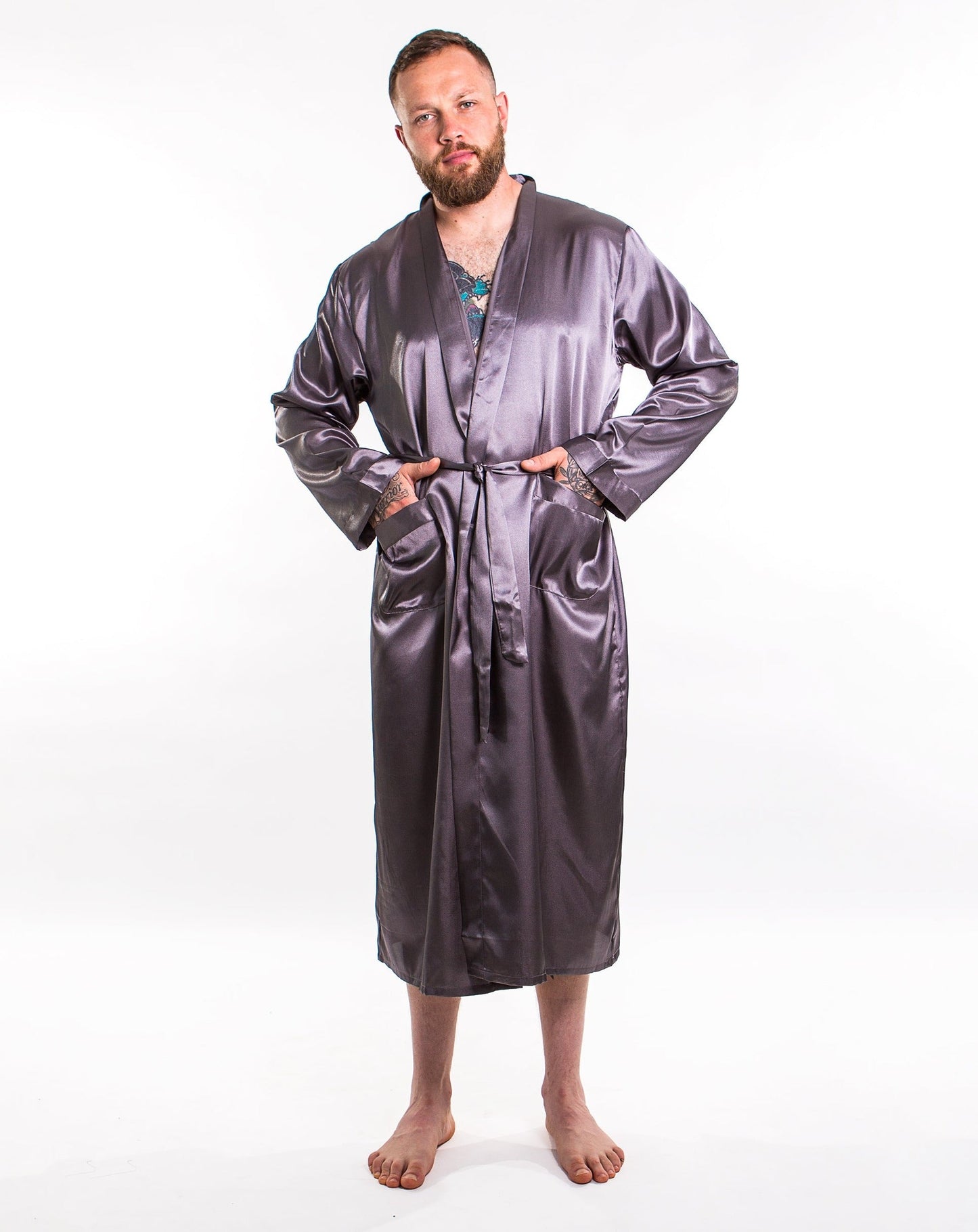 Customized Men’s Satin Robe - men’s robes