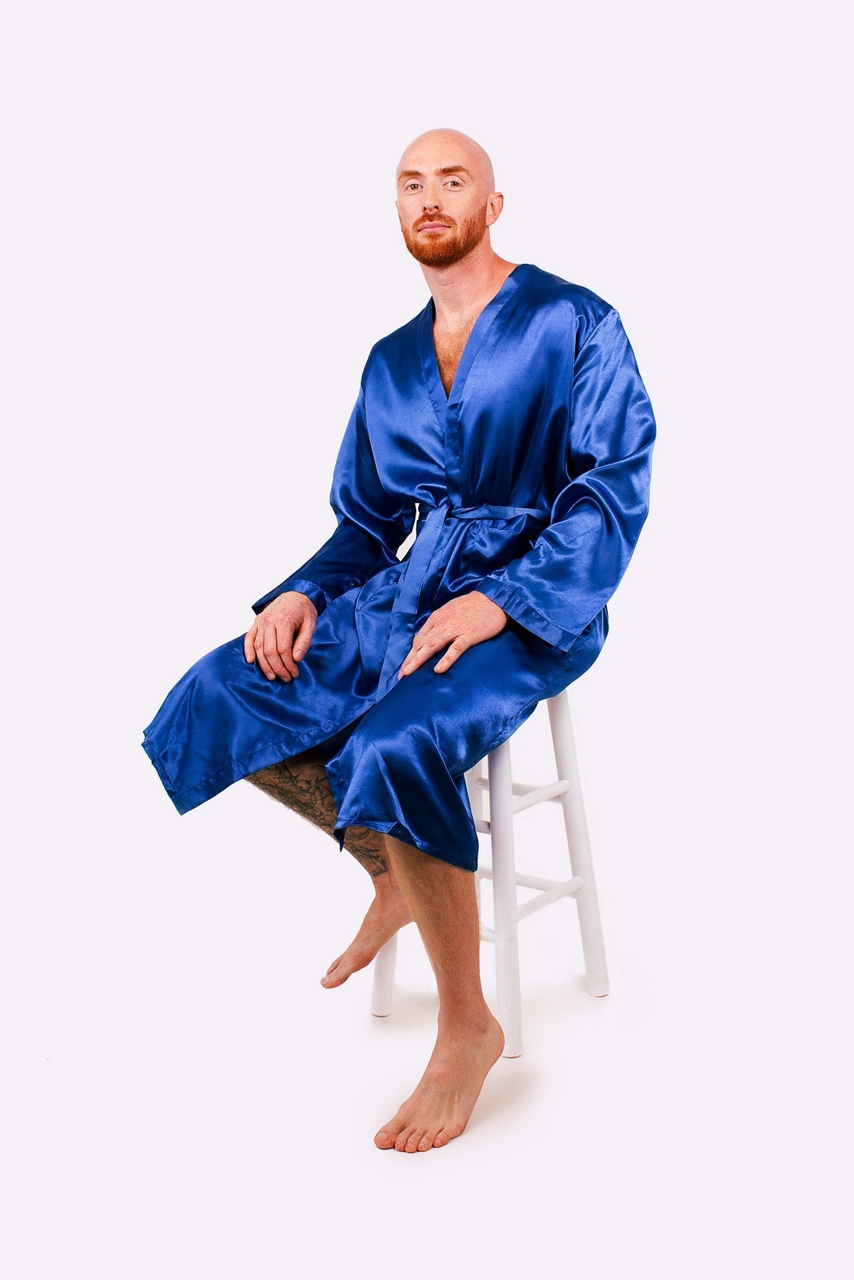Customized Men’s Satin Robe - men’s robes