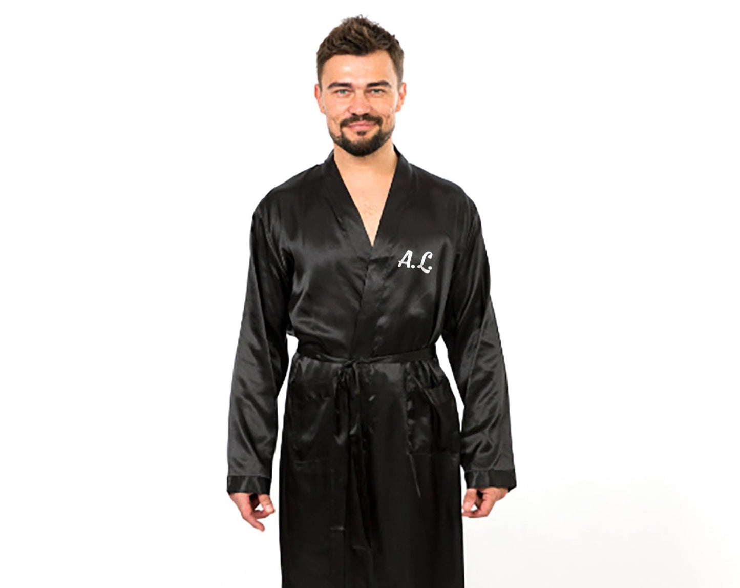 Customized Men’s Satin Robe - men’s robes