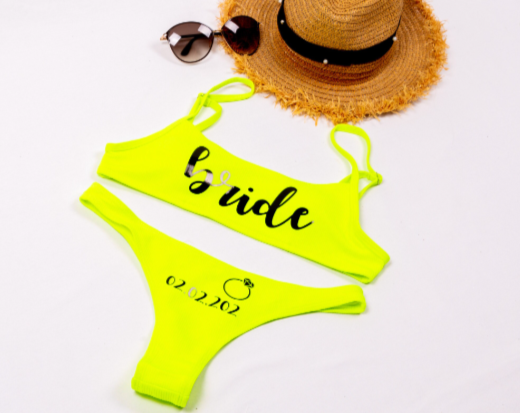 Custom Two Pieces Neon Swimsuit
