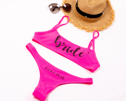 Custom Two Pieces Neon Swimsuit