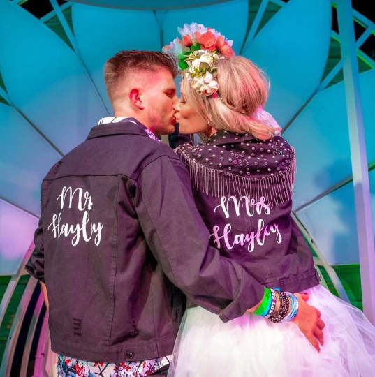 Bridal Denim Fringed Jacket