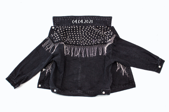 Bridal Denim Fringed Jacket