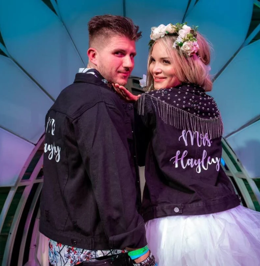 Bridal Denim Fringed Jacket