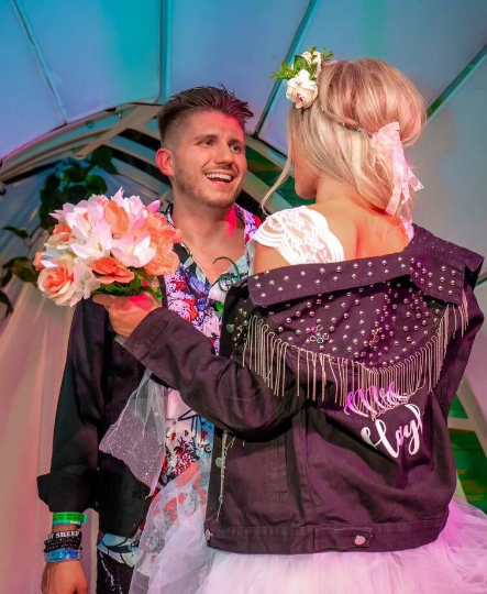 Bridal Denim Fringed Jacket
