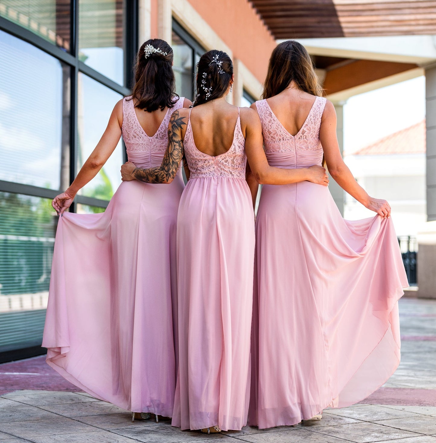 Lace Maxi Bridesmaid Dress