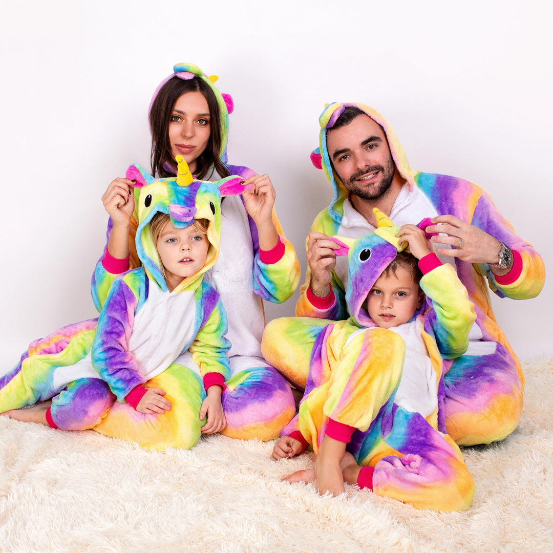 Family Matching Unicorn Rainbow One size Pajamas - Pajamas