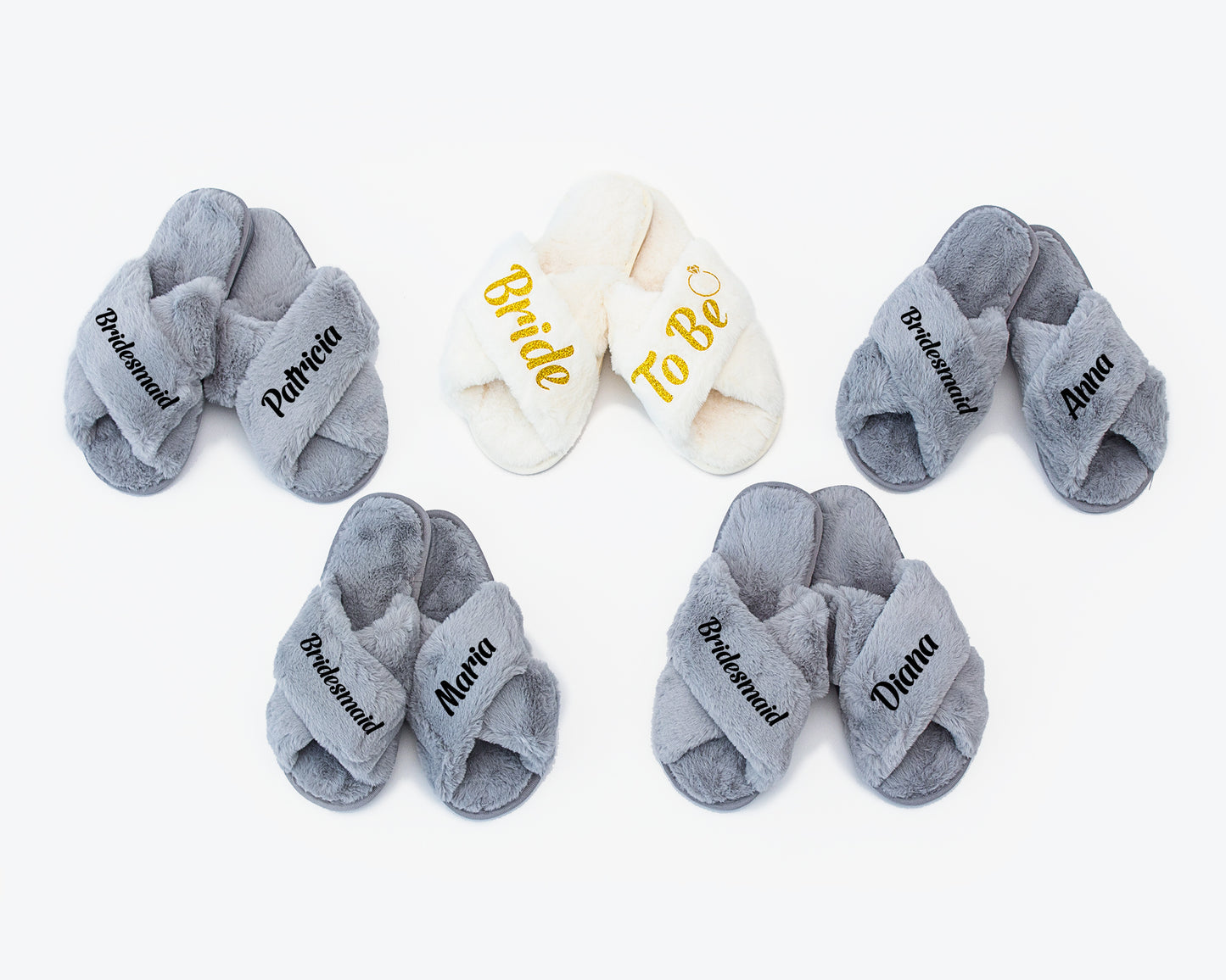 Custom Fluffy Cross Slippers style 1