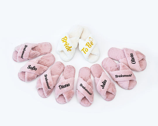 Custom Fluffy Cross Slippers