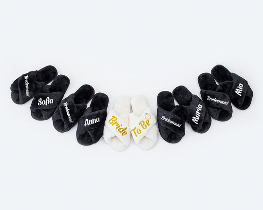 Custom Fluffy Cross Slippers