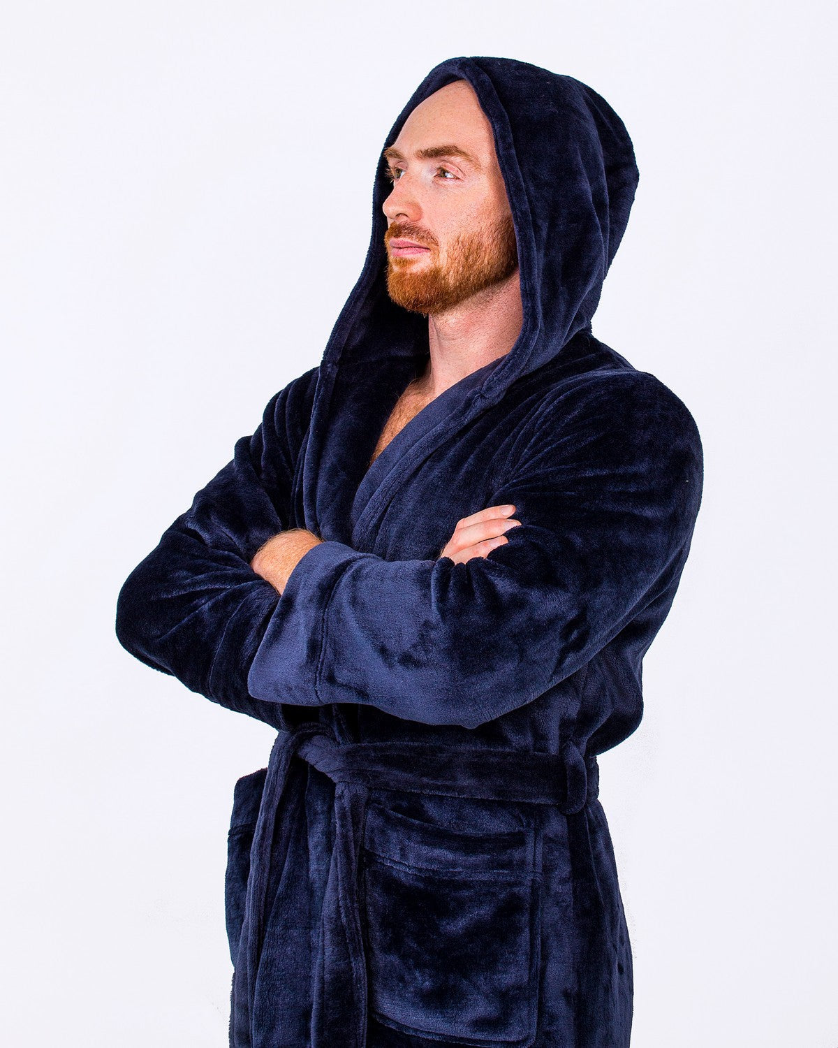 Groom Custom Hooded Long Bathrobes - custom bathrobes