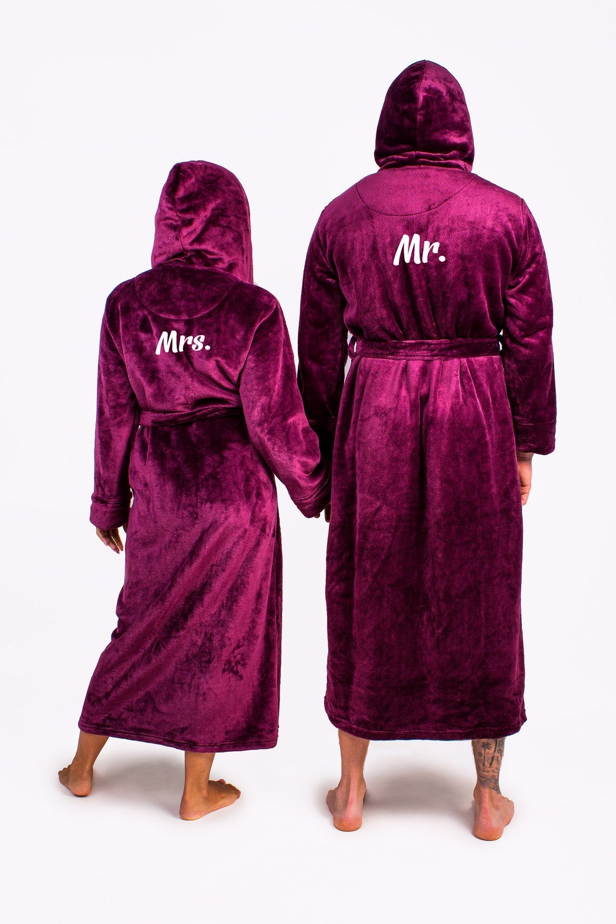 Groom Custom Hooded Long Bathrobes - custom bathrobes
