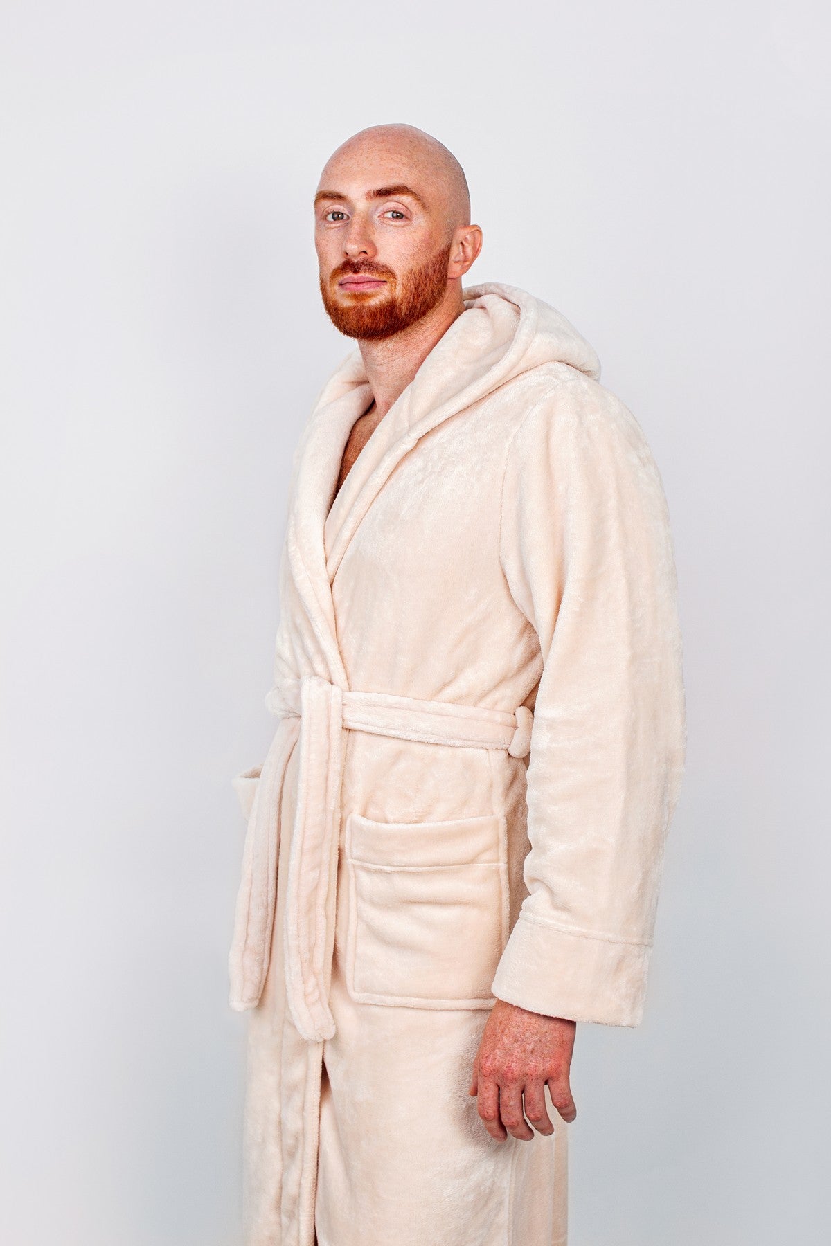 Groom Custom Hooded Long Bathrobes - custom bathrobes