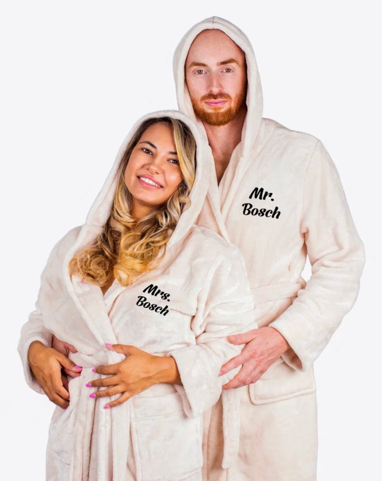 Groom Custom Hooded Long Bathrobes - custom bathrobes