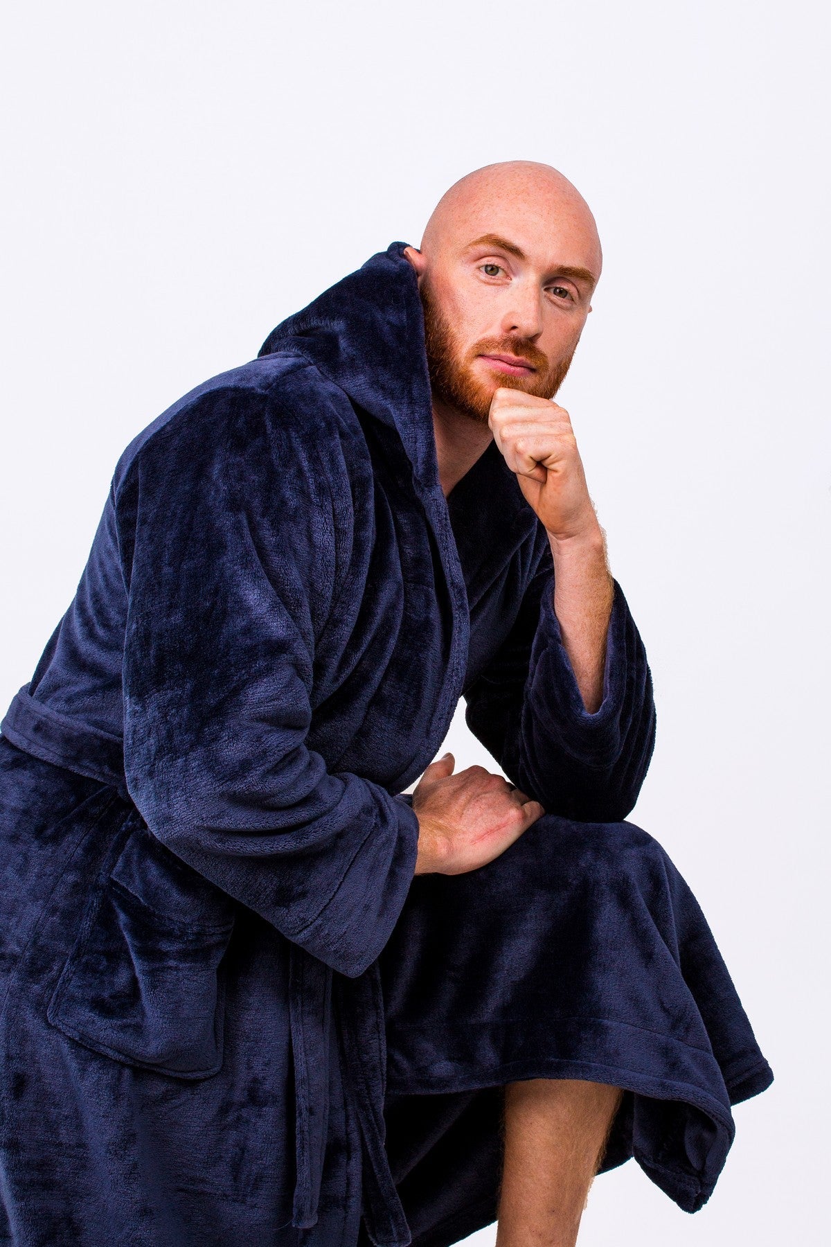 Groom Custom Hooded Long Bathrobes - custom bathrobes
