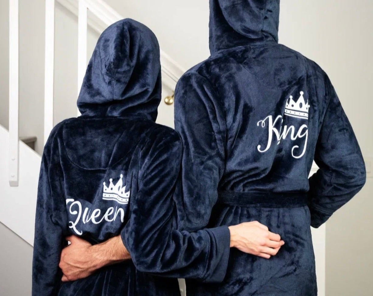 Groom Custom Hooded Long Bathrobes - custom bathrobes