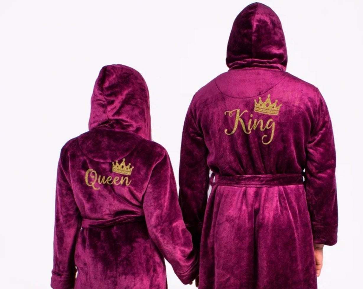 Groom Custom Hooded Long Bathrobes - custom bathrobes
