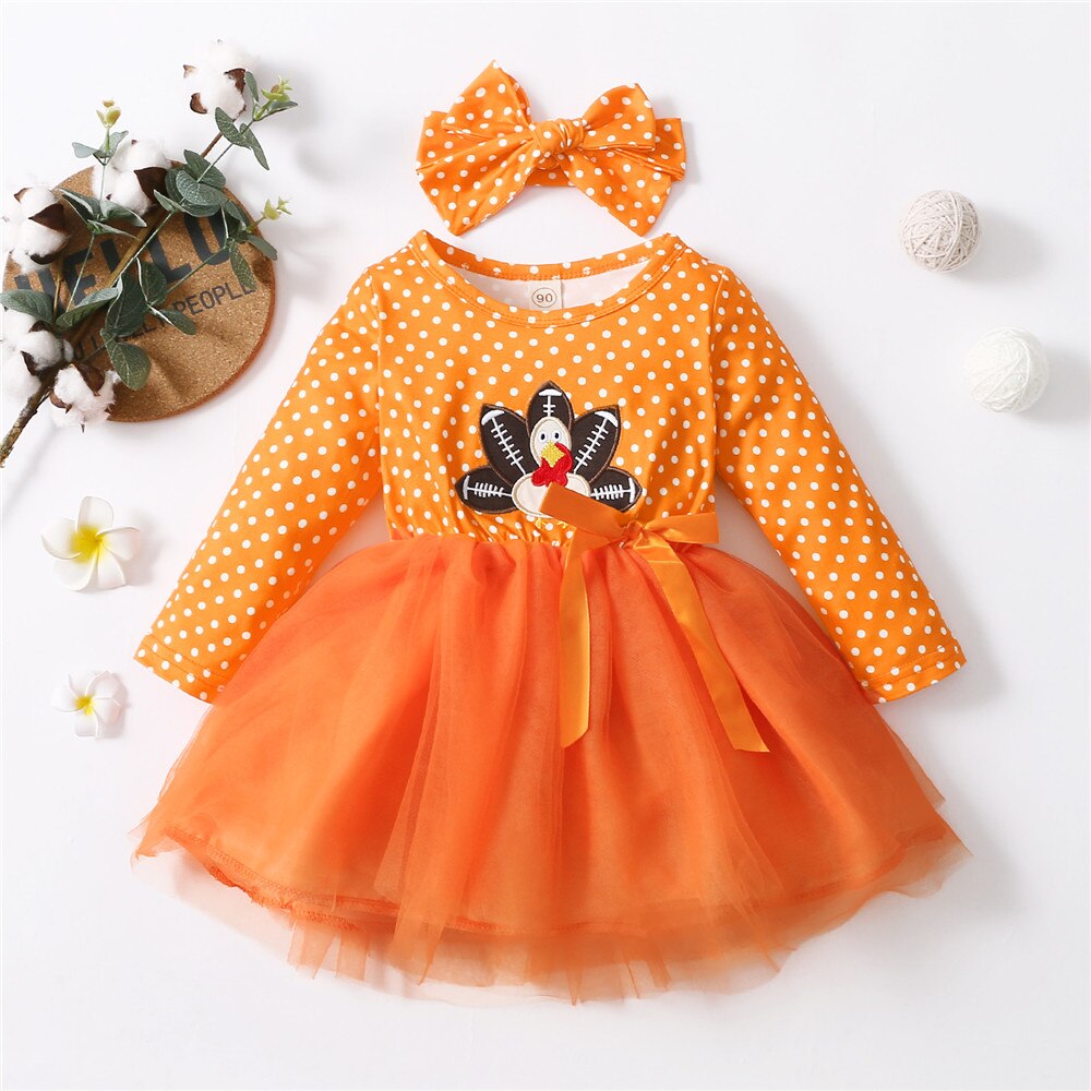 Kids Baby Girl’s Casual Long Sleeve Dress 18M-6T -