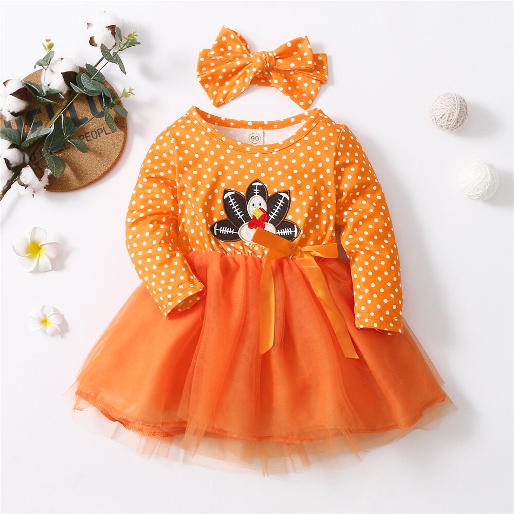 Kids Baby Girl’s Casual Long Sleeve Dress 18M-6T -