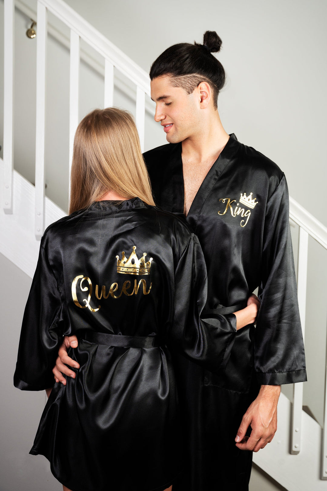 Matching Satin Robes Groom and Bride - women’s robes