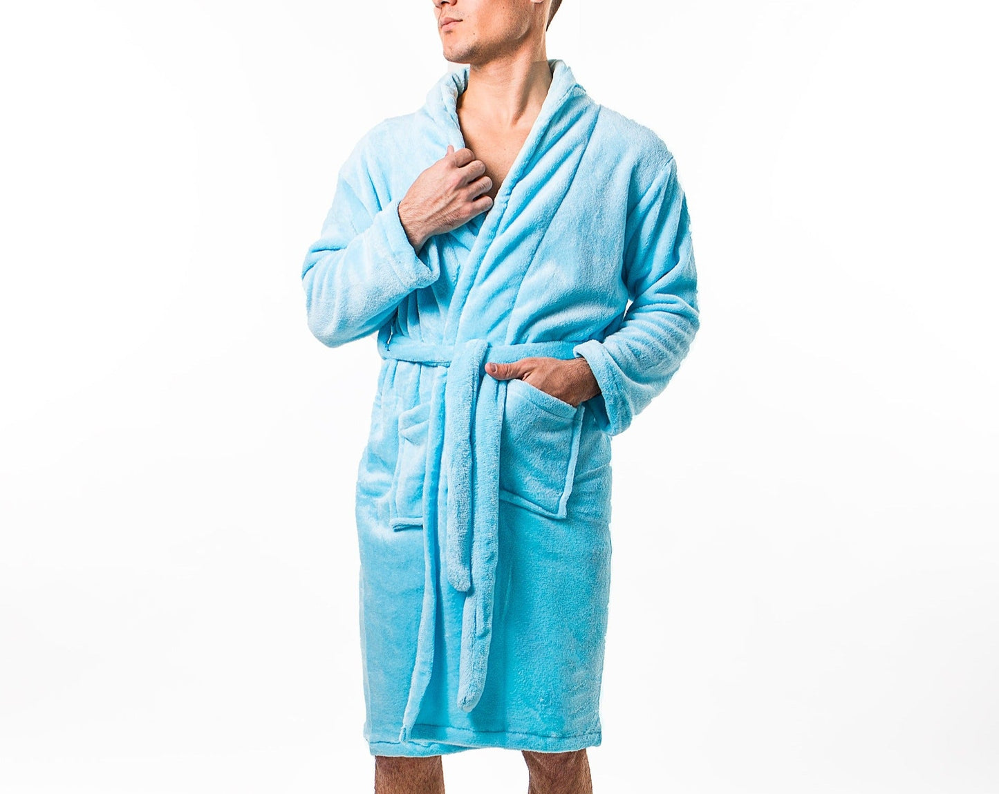 Men’s Custom Cozy Terry Bathrobe - men’s robes