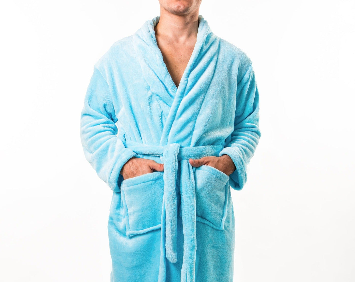 Men’s Custom Cozy Terry Bathrobe - men’s robes