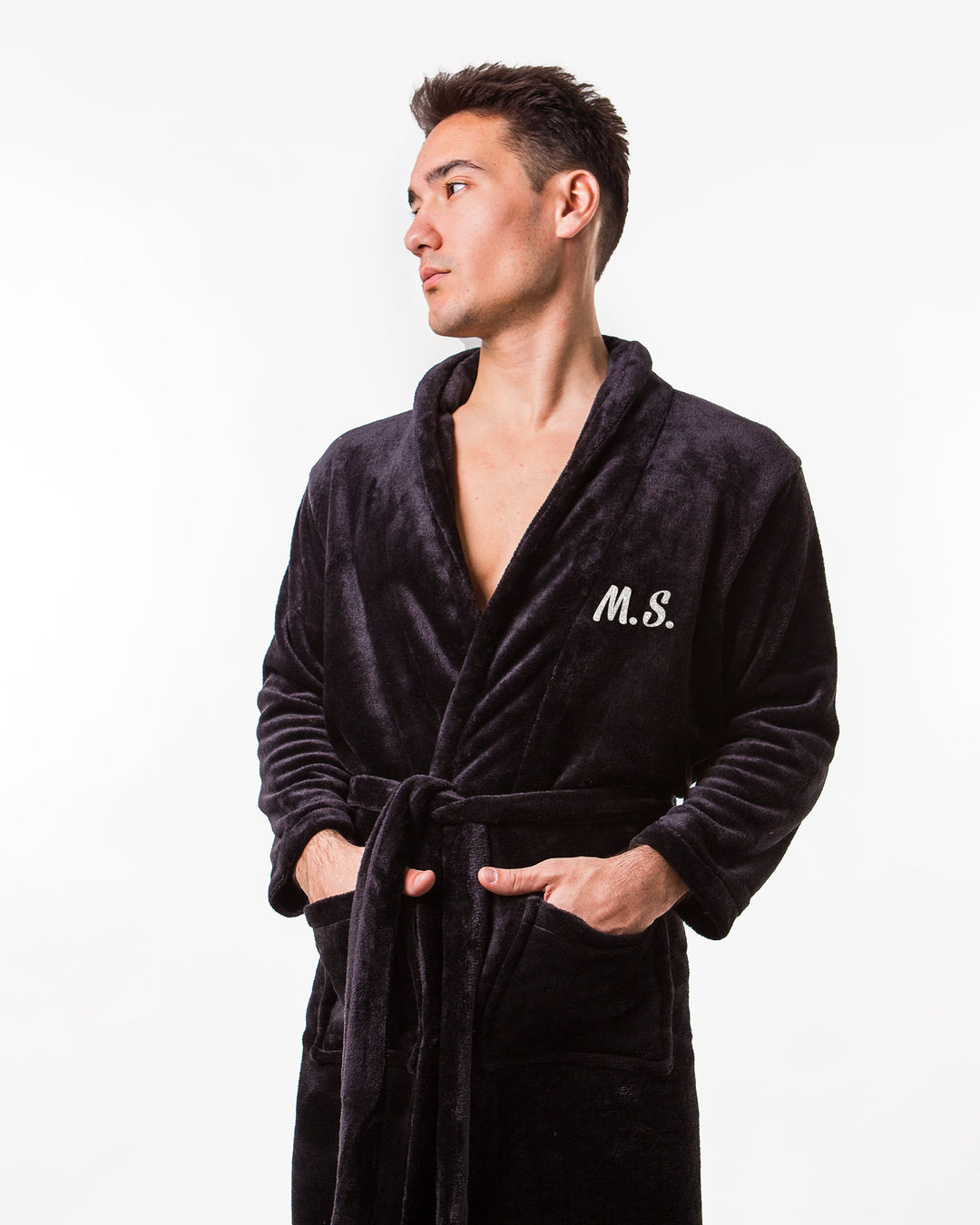 Men’s Custom Cozy Terry Bathrobe - men’s robes