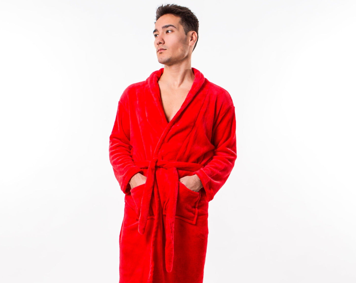 Men’s Custom Cozy Terry Bathrobe - men’s robes