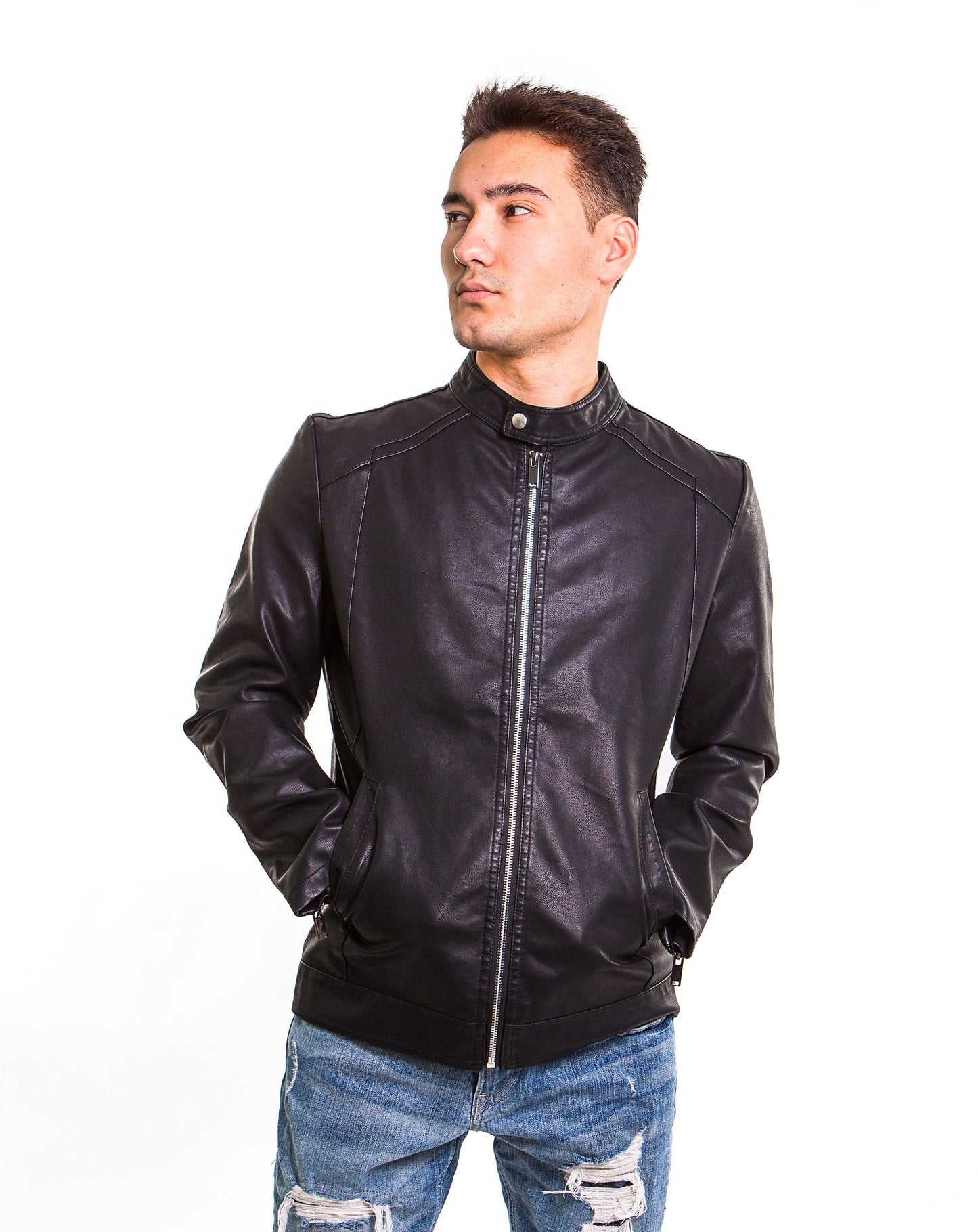 Men’s Custom Faux Leather Jacket - men’s jacket