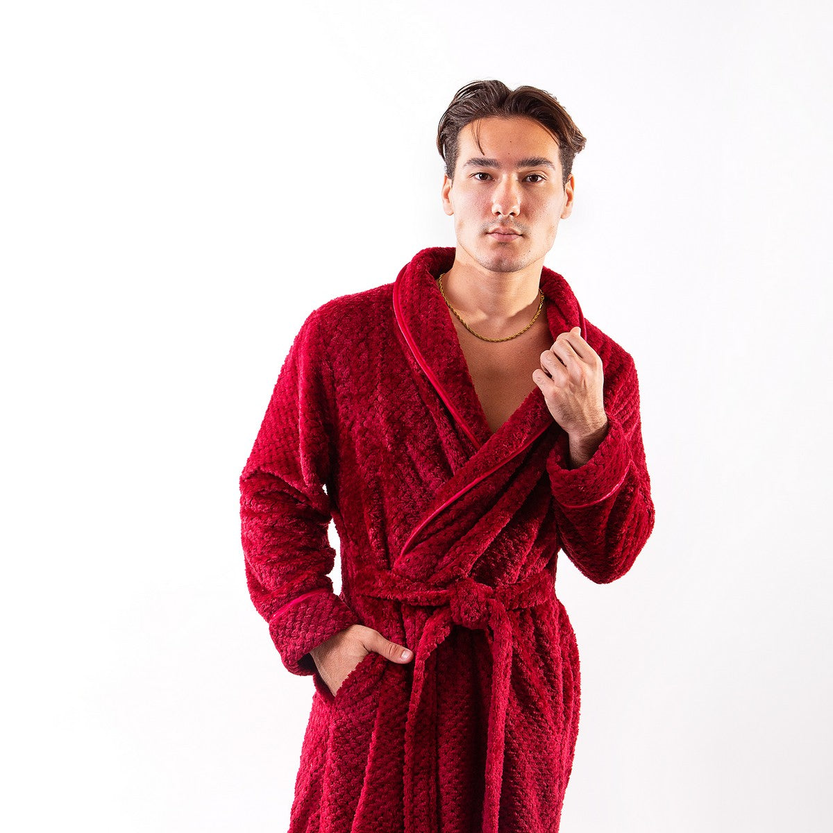 Men’s Custom Long Bathrobe Style 1 - men’s robes