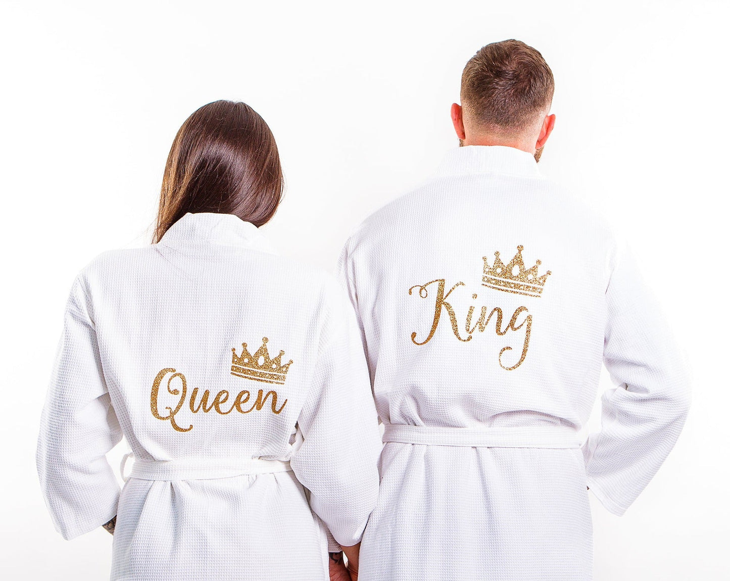 Men’s Custom Long Cotton Waffle Robe - men’s robes