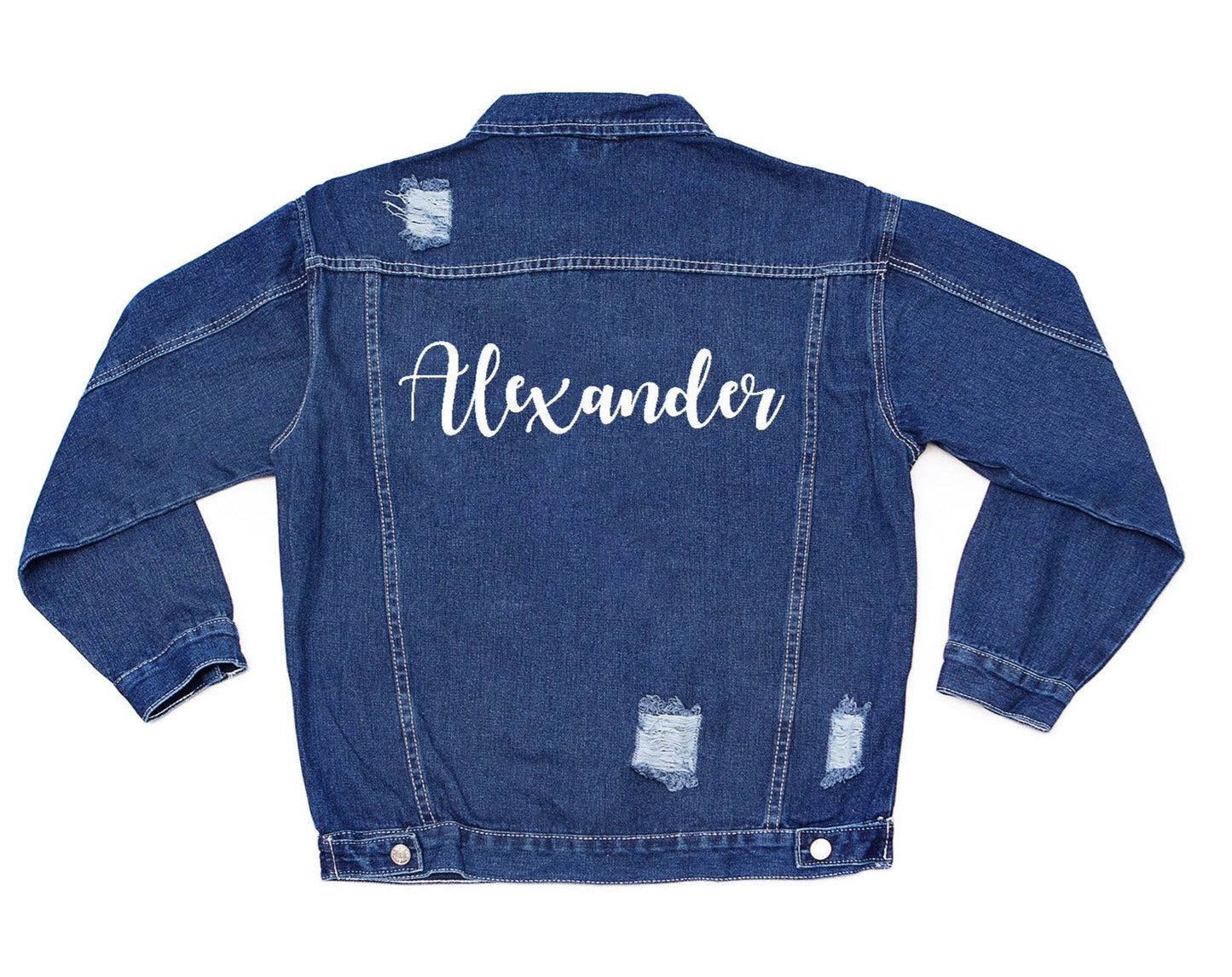 Men’s Custom Ripped Denim jacket - men’s denim jacket