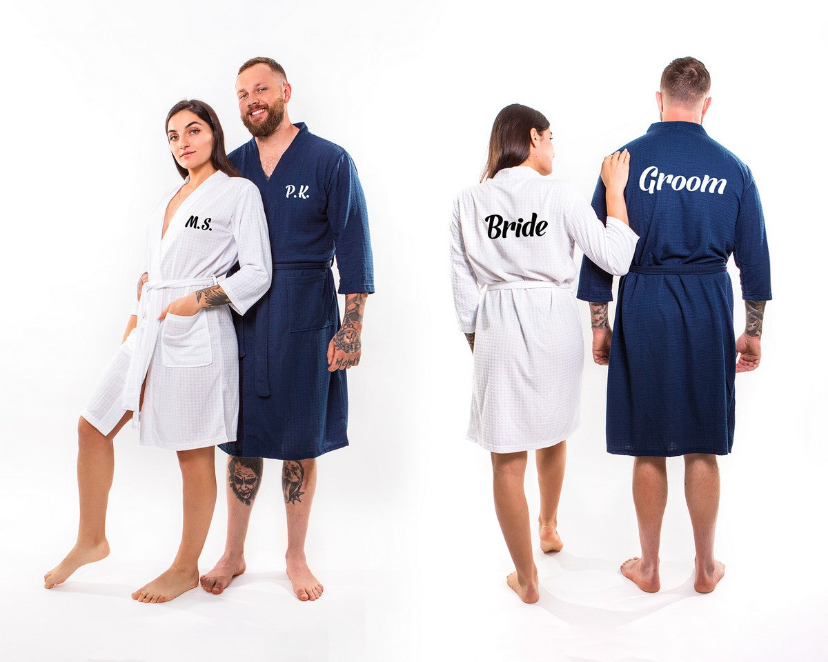 Men’s Waffle Knit Customized Robes - men’s robes