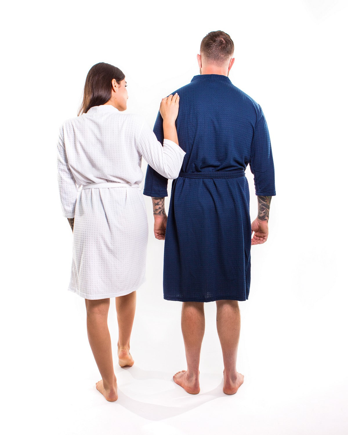 Men’s Waffle Knit Customized Robes - men’s robes