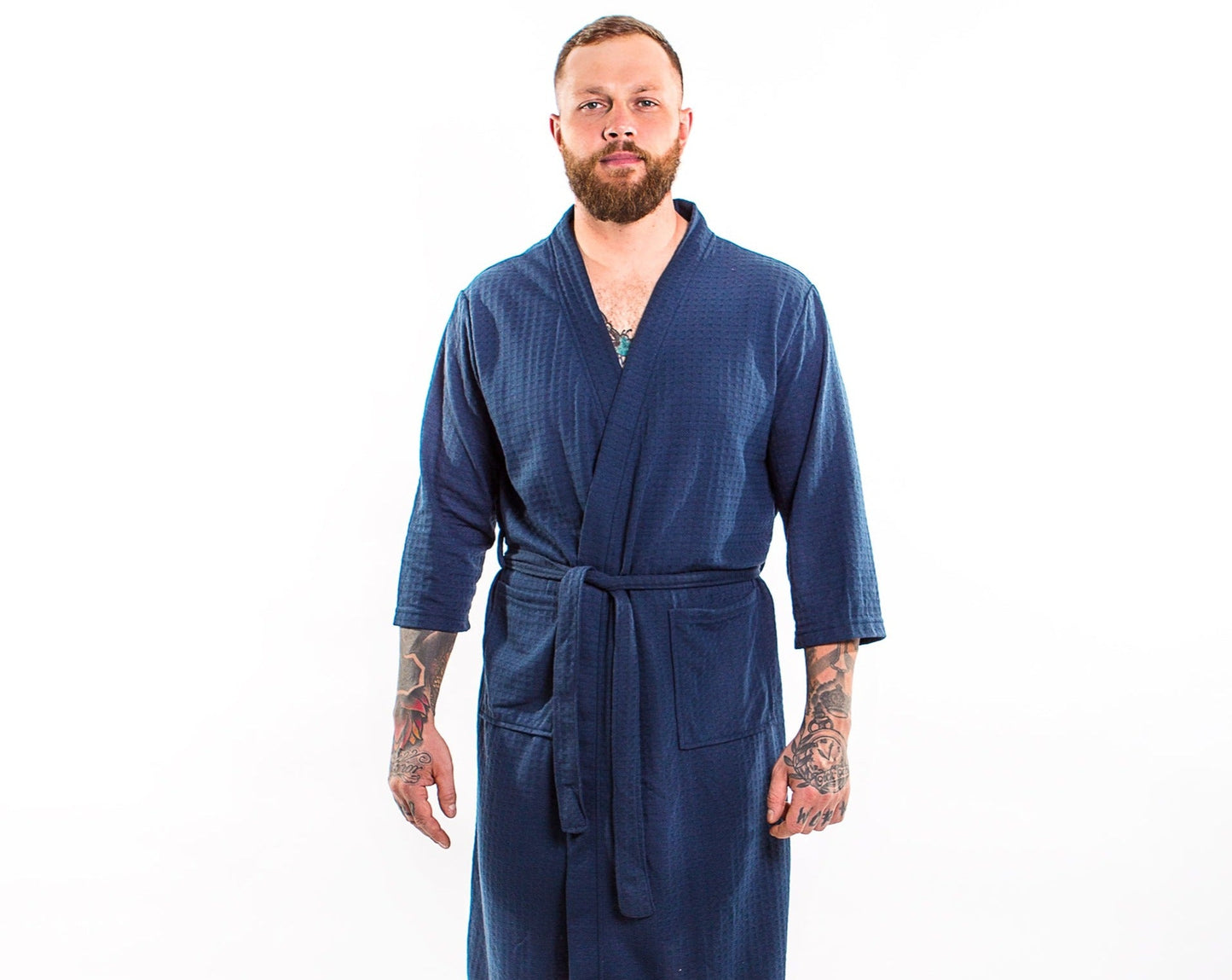 Men’s Waffle Knit Customized Robes - men’s robes