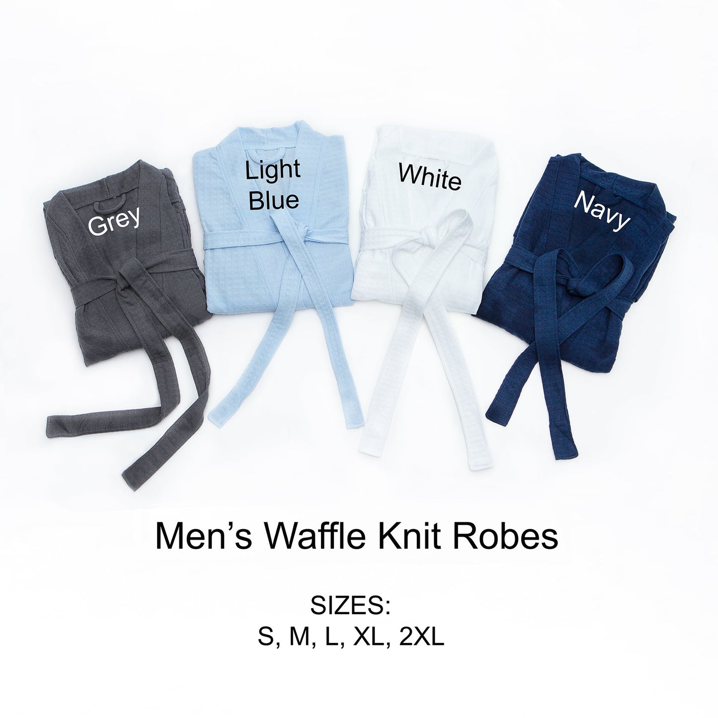 Men’s Waffle Knit Customized Robes - men’s robes