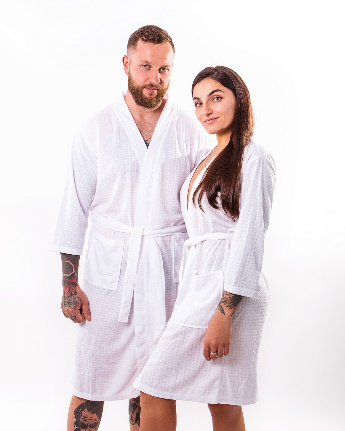 Men’s Waffle Knit Customized Robes - men’s robes