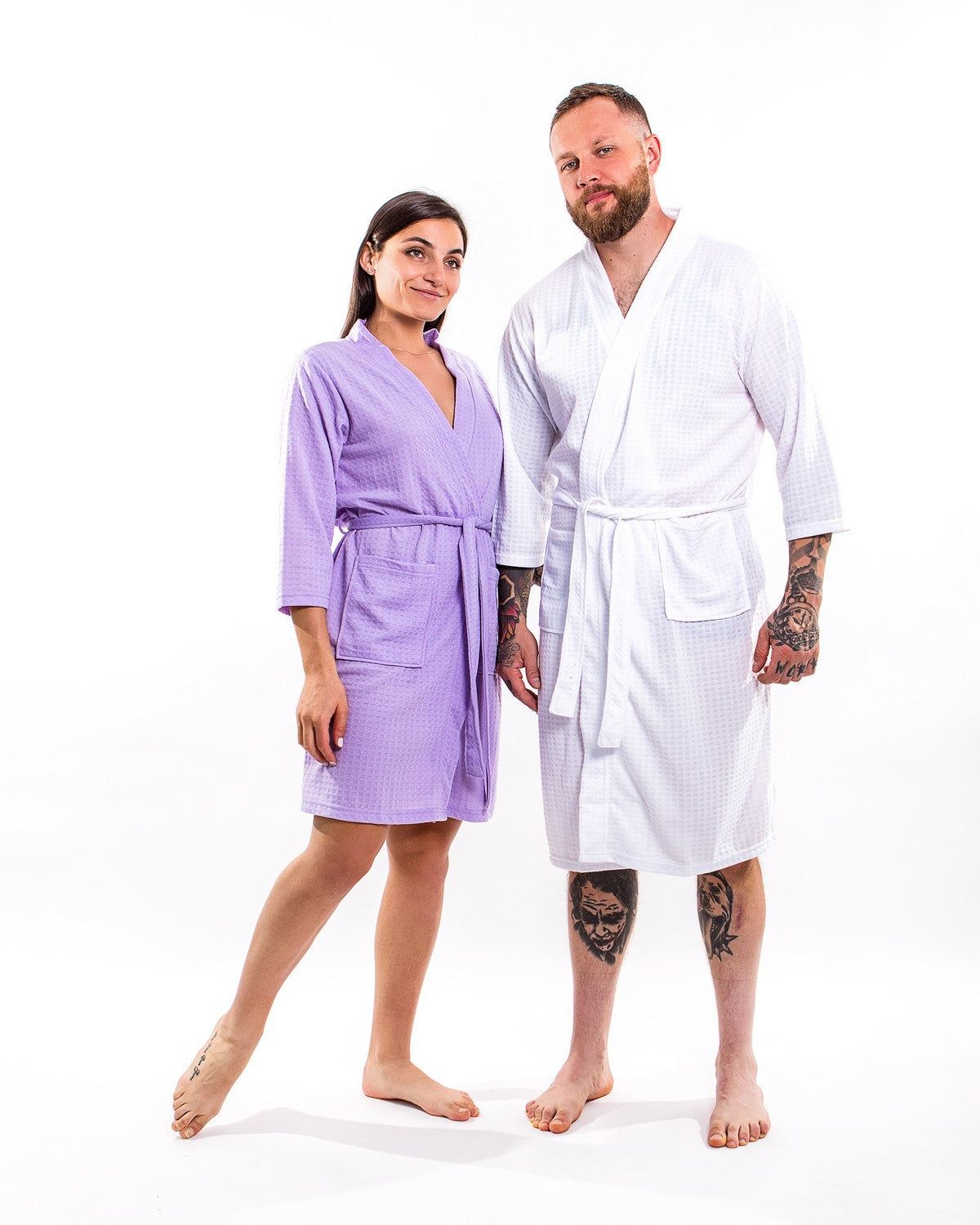 Men’s Waffle Knit Customized Robes - men’s robes