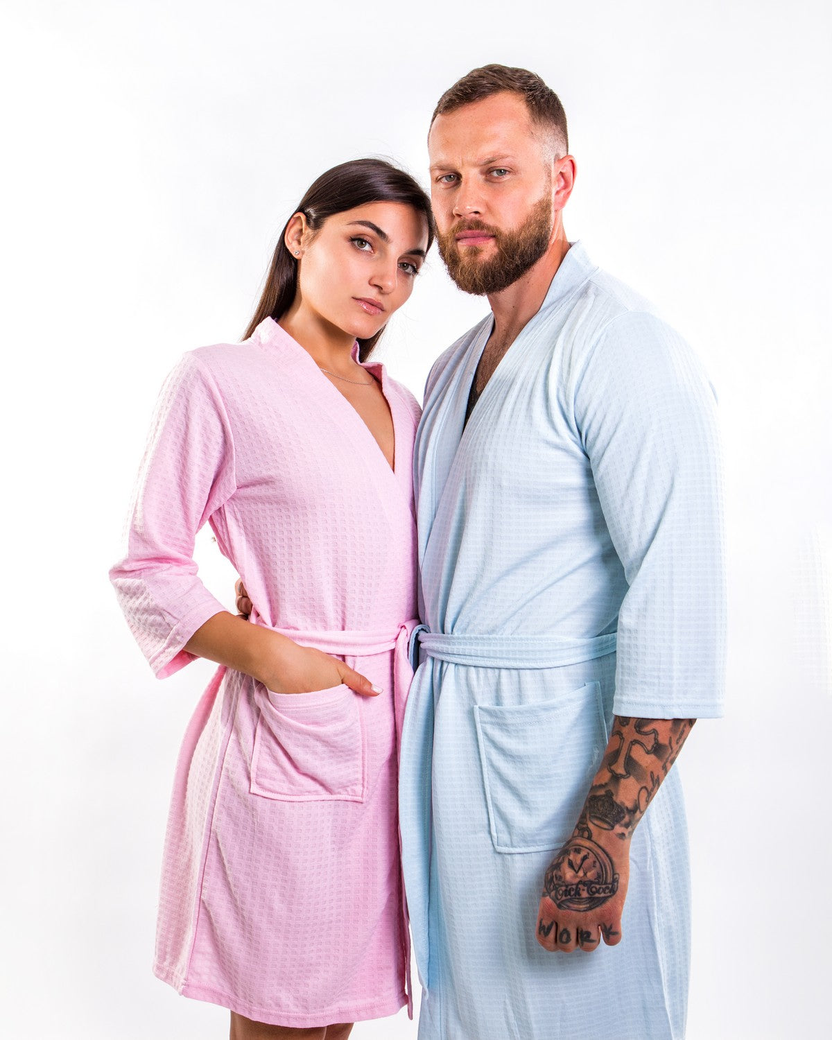 Men’s Waffle Knit Customized Robes - men’s robes