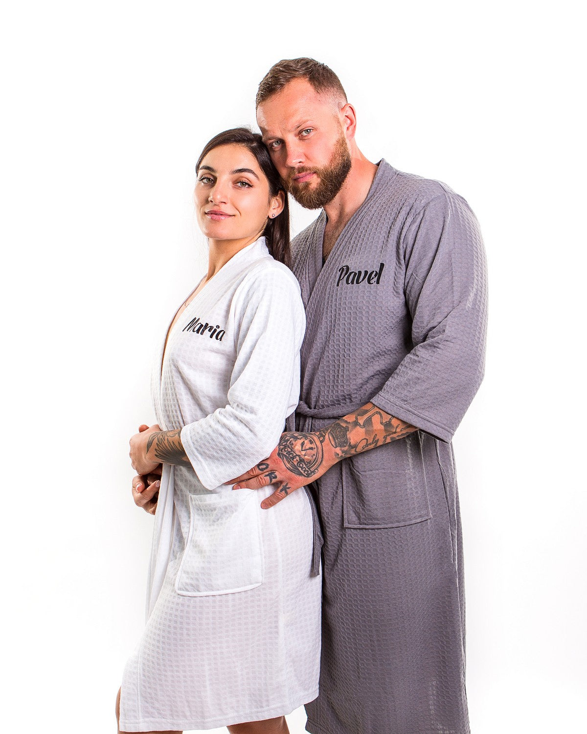 Men’s Waffle Knit Customized Robes - men’s robes