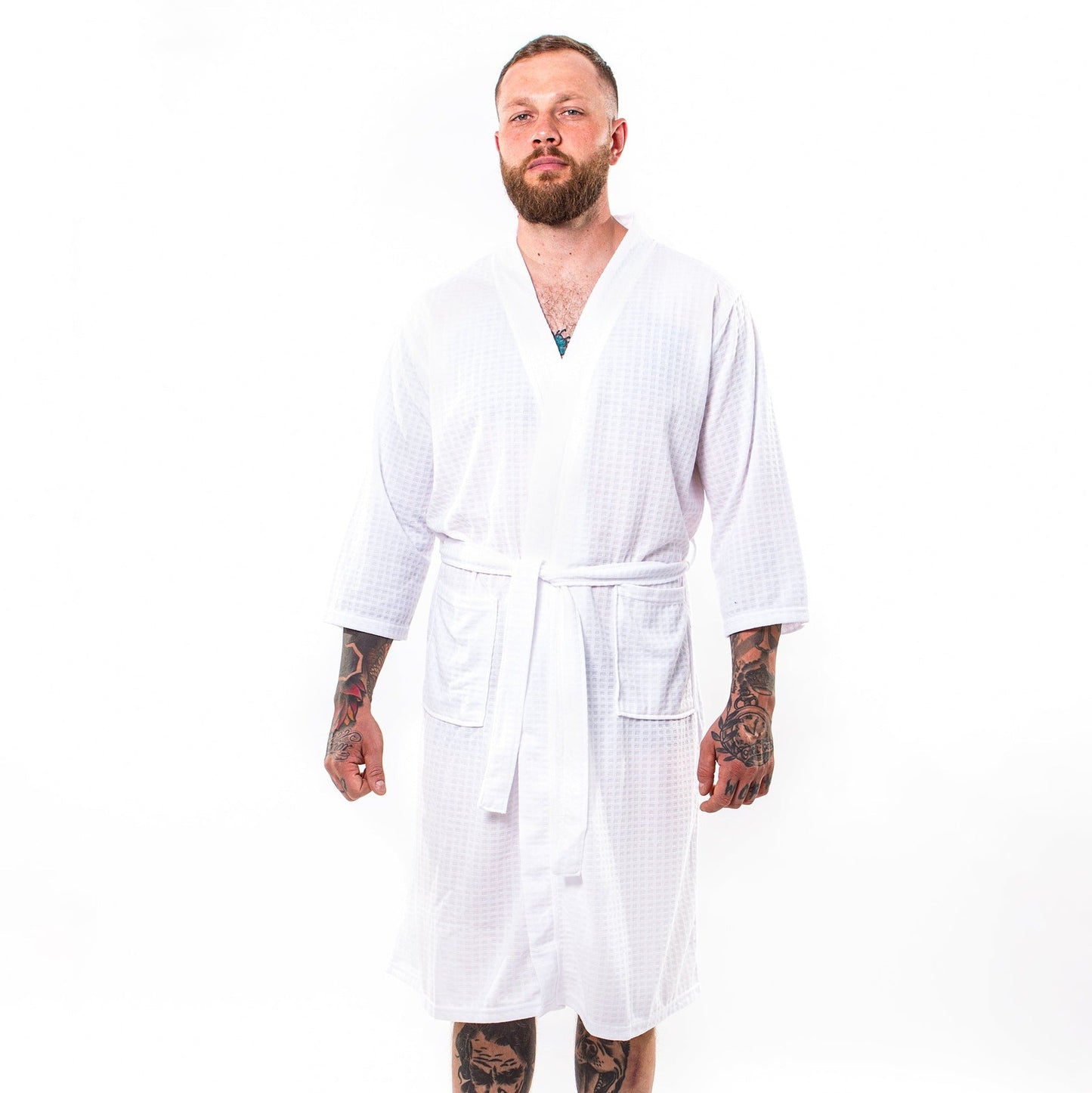 Men’s Waffle Knit Customized Robes - men’s robes