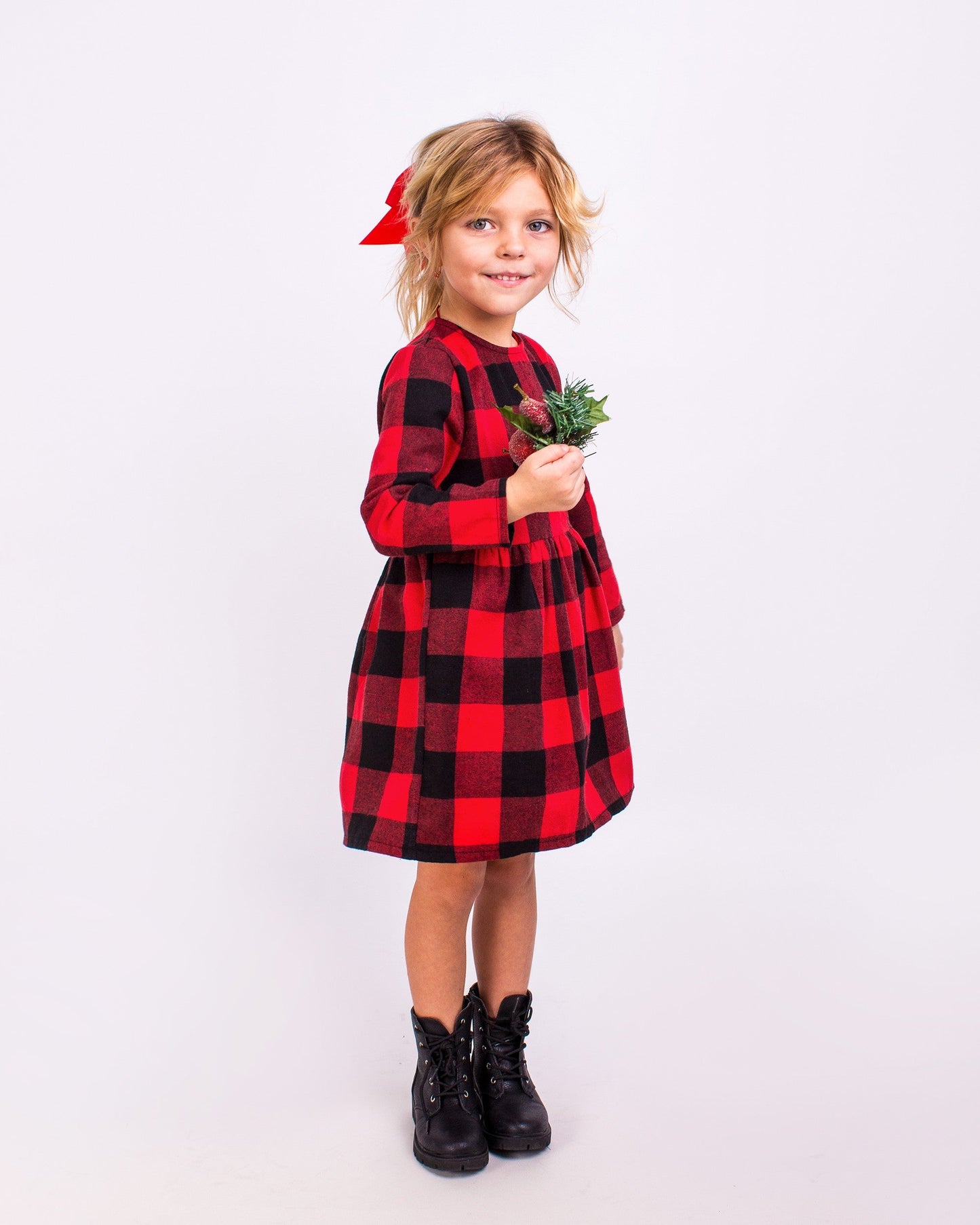 Mommy and me Buffalo Plaid Matching Christmas Dresses - Kids