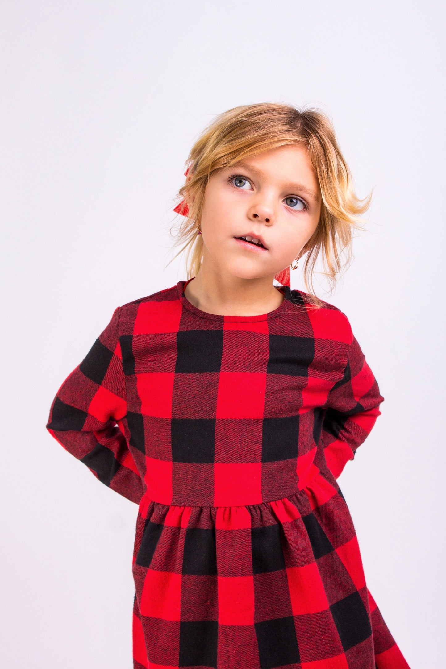 Mommy and me Buffalo Plaid Matching Christmas Dresses - Kids