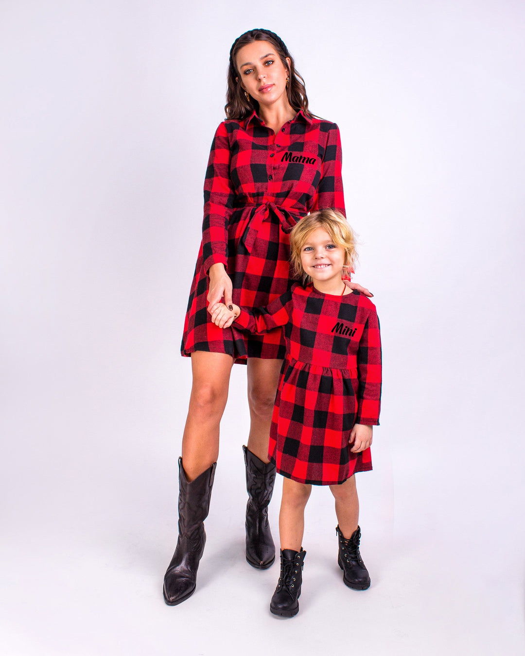 Mommy and me Buffalo Plaid Matching Christmas Dresses - Kids