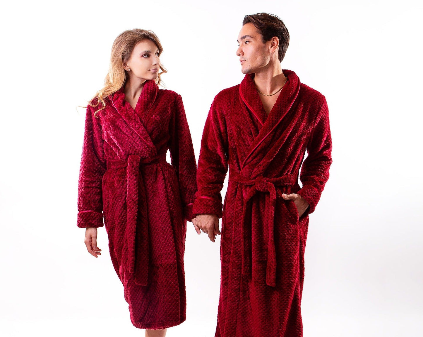 Couple Custom Long Bathrobes - custom bathrobes