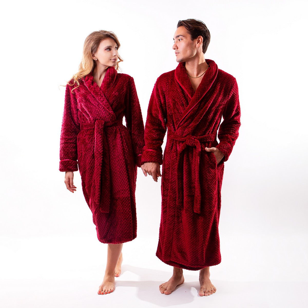 Mr and Mrs Couple Custom Long Bathrobes style1 - couple