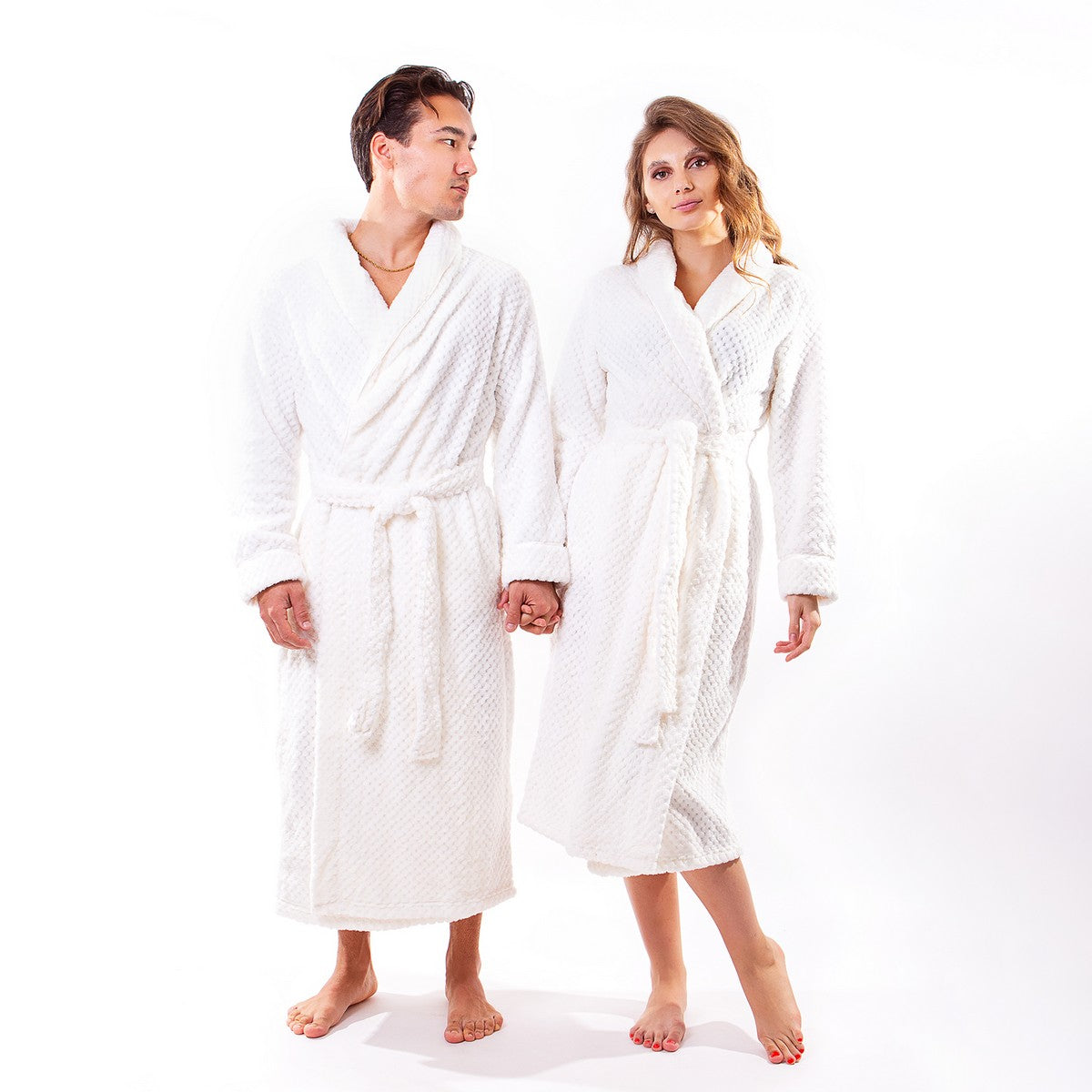 Mr and Mrs Couple Custom Long Bathrobes style1 - couple