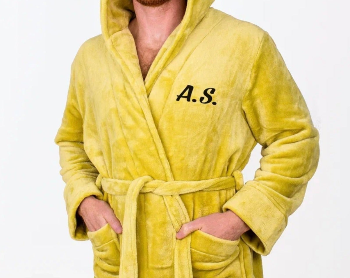 Mr and Mrs Custom Hooded Long Bathrobes - custom bathrobes